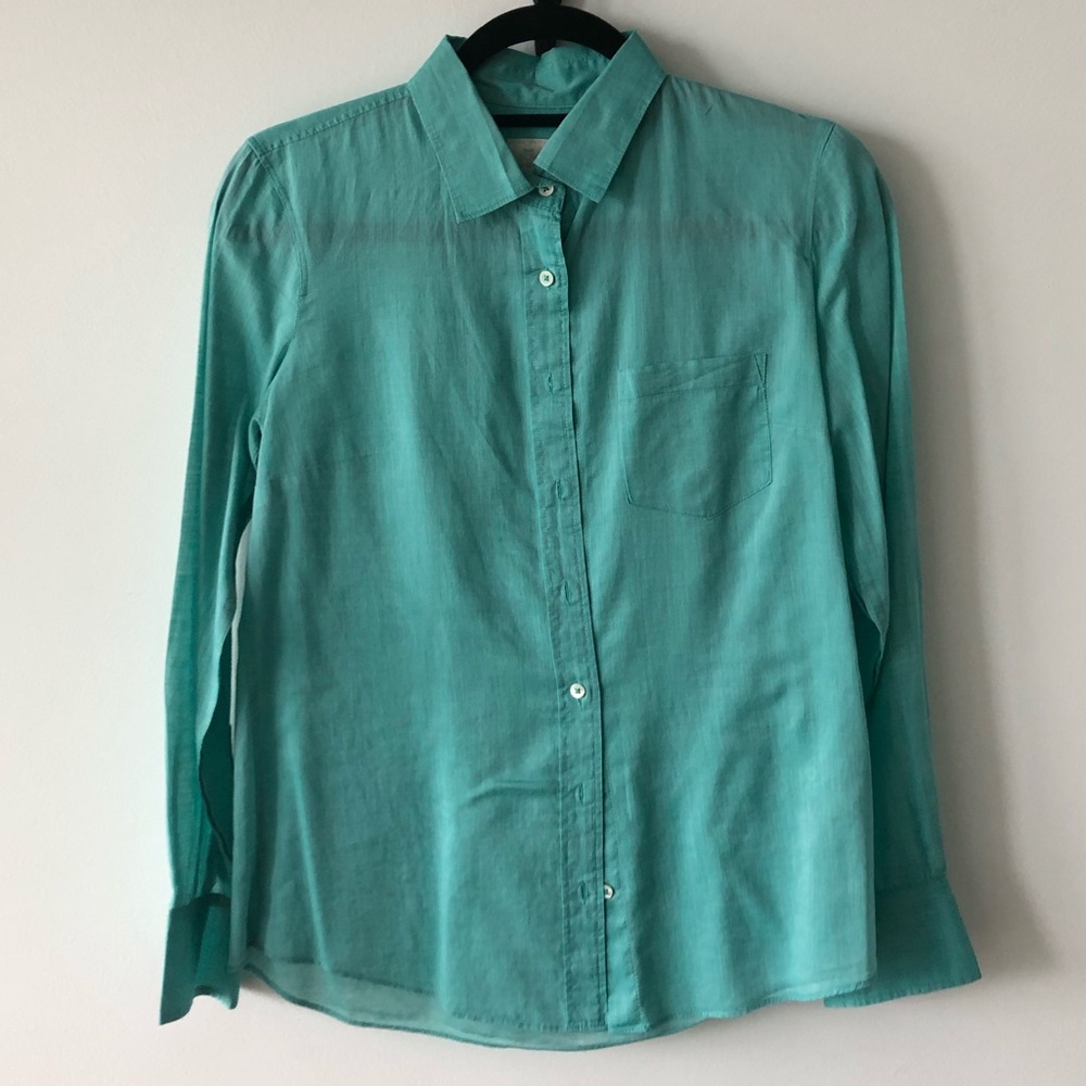 J Crew The Boy green cotton shirt (00)